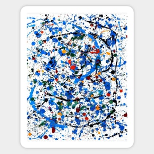 Jackson Pollock abstract, pattern design, Jackson Pollock art, Sticker